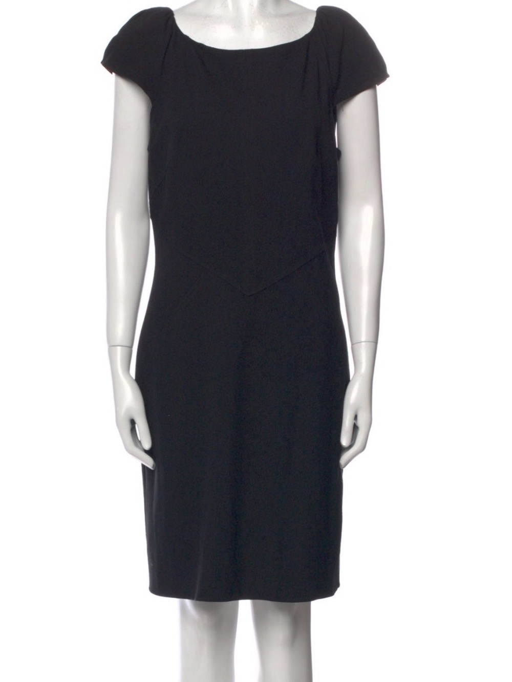Diane Von Furstenberg Black Cap-Sleeve Midi Dress
